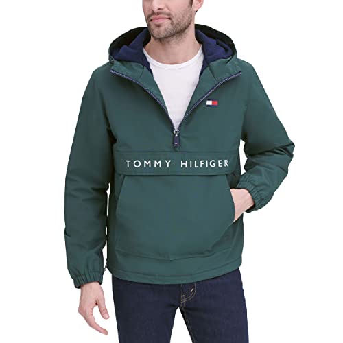 Image of Tommy Hilfiger Adaptive Men's Performance Fleece Lined Hooded Popover Jacket