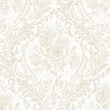 Ismoon Floral Peel and Stick Wallpaper Vintage Beige Contact Paper Boho Watercolor Damask Wall Paper Textured Removable Self Adhesive Vinyl Wallpaper for Cabinet Bedroom Wall Decor, 17.3 in X 6.5 ft