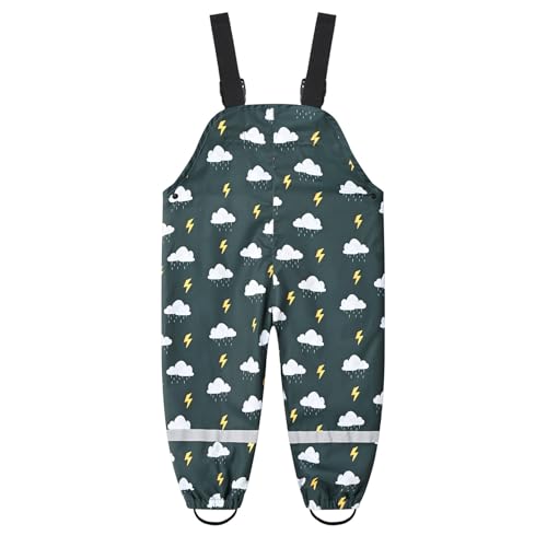 Toddler Boys Girls Waterproof Rain Bib Kids Suspender Rain Pants Dirty Proof Windbreak Insulated Overalls Outdoor2
