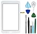White Touch Screen Digitizer for Samsung Galaxy Tab 3 Lite 7.0 - Glass Replacement for SM-T110 T110 (Not Include LCD,WiFi Ver.No Speaker Hole) with Tools + Pre-Installed Adhesive