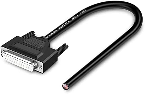 Jienk 6.56Ft 24AWG DB25 Female RS232 25 Pin Serial Extension Cable, 25-Pin Gold Plated Connector with Bare Wire End Open Cable