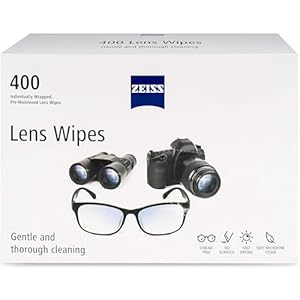 ZEISS Pre-Moistened Alcohol Wipes, Glasses Cleaner,...