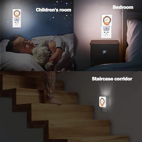 Image of Hello Autumn Night Light, Pumpkin Plug into Wall with Dusk to Dawn Light Sensors, Warm Nightlights for Bedroom, Bathroom, Hallway, Kitchen, Gifts Ideal for Boys Girls Women Men
