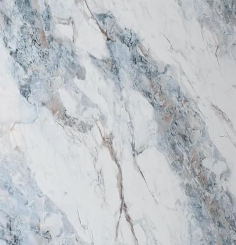White Blue Marble Contact Paper kitchen Granite Laminate