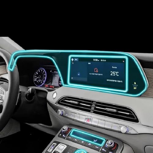 Film de protection auto TPU transparent console Hyundai Palisade 2019-2024