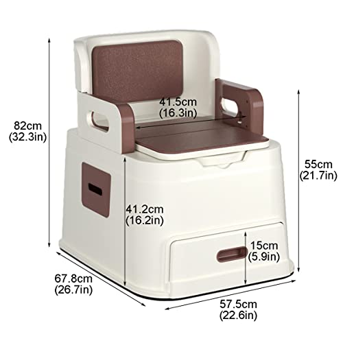 HUIBDLA Bariatric Commode Chair 500 Lbs Extra Wide, Bedside Commode