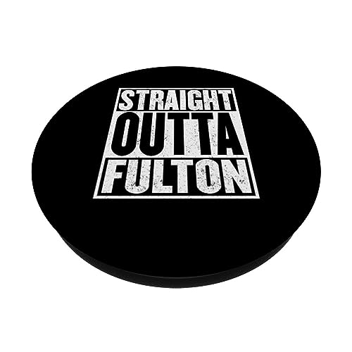 Straight Outta Fulton County Inmate Mugshot Trump Mug Shot PopSockets Swappable PopGrip, Black - Image 2