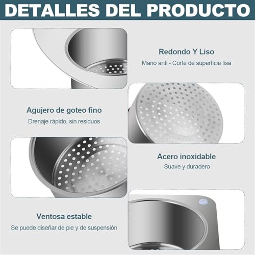 Colador para fregadero de acero inoxidable miniatura 3