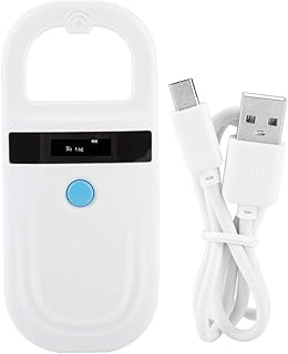 Hongzer Leitor de chip para animais de estimação, scanner de identificação com chip de animal recarregável, scanner de microchip para animais de estimação, leitor de chip de animais, scanner de microchip de identificação de animais