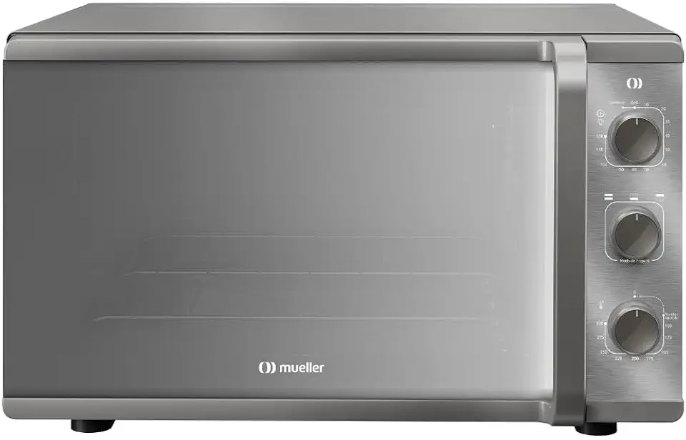 Forno Elétrico de bancada Mueller Espelhado 50 litros e 3 Modos de Assar MFB50K 127V