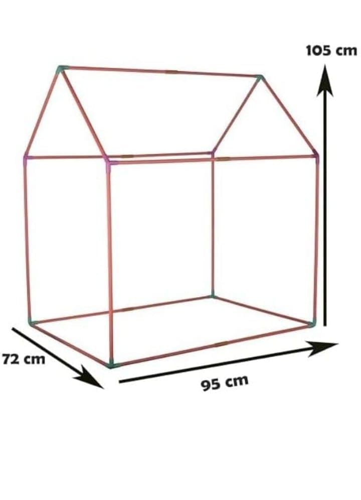 Image of Colorfull and Light Weight Children Play Tent House for 3-10 Years Old Kids Girls and Boys Light Weight and Foldable Children Toys, Indoor and Outdoor Kid Tent House (Princess Tent House)