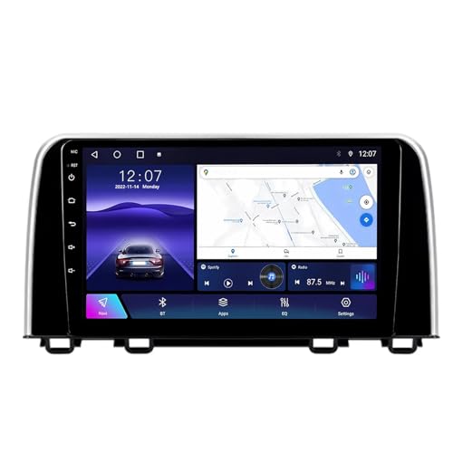 HYNMSM - Radio para coche con pantalla táctil de 9 pulgadas, 2 DIN, CarPlay, Android 13, compatible con Honda CRV CR-V 5 RT RW 2016-2018, Bluetooth, AHD, cámara de visión trasera, navegación GPS, con