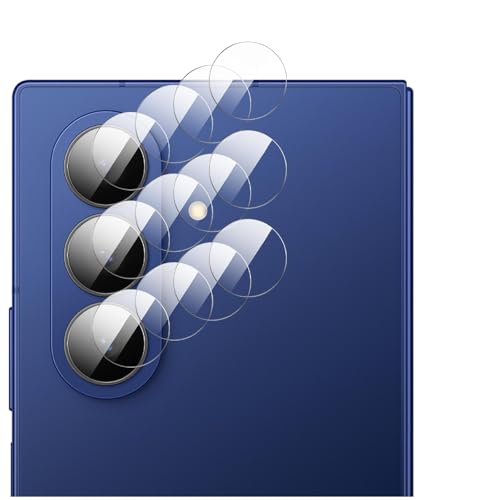 GIOPUEY Caméra Arrière Protecteur Compatible avec Samsung Galaxy Z Fold 7, 4 Pièces HD Verre Trempé [Résistant aux Rayures] Verre Trempé Camera pour...