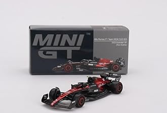 1:64 Diecast Model Car Compatible with Mini GT Alfa Romeo C43#24 Zhou Guanyu 2023 F1 2023 Australian GP Limited Edition MGT00728