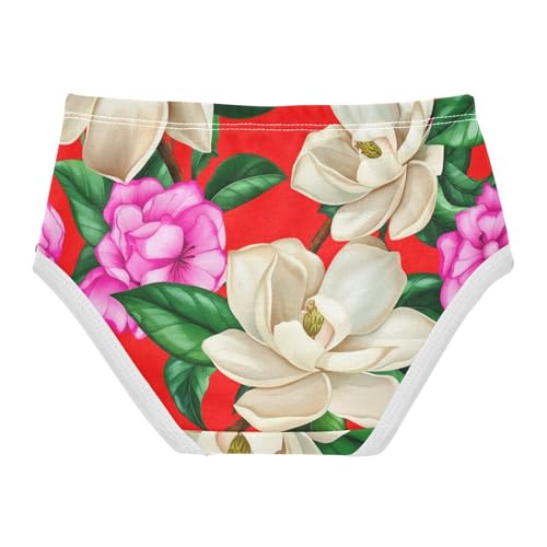 Cotton Toddler Underwear Custom Magnolia Flowers Spring Girl Panties Cute Colorful Kids Undies Briefs 2t2