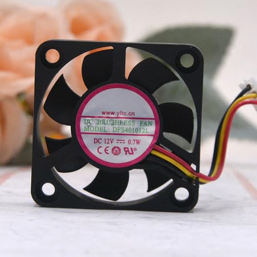 DFS401012L 4010 12V 0.7W 3-Wire 3-Pin Speed Detection Silent Cooling Fan 4cm