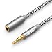 Kinps Audio Auxiliary Stereo Extension Audio Cable 3.5mm Stereo Jack Male to Female, Stereo Jack Cord for Phones, Headphones, Speakers, Tablets, PCs, MP3 Players and More (10ft/3m, Nylon-Black)