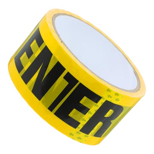 SOLUSTRE 1Roll Do Not Enter Safety Tape Yellow Warning Adhesive Masking Tape for Walls Floors Industrial Strength Caution Stripes for Safety Measures