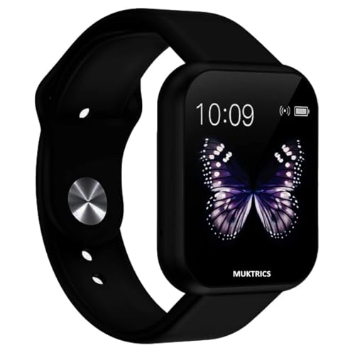 Image of mi Smart Watch for Men & Women - ID116 2025 Bluetooth Phone Watch 1.3 inch LED with Daily Activity Tracker, Heart Rate Sensor, BP Monitor, Sports Watch for All Boys & Girls - Black