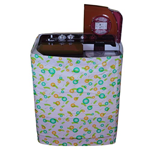 Image of FIDELE Semi-Automatic Washing Machine Cover, 80x50x86cm | 6kg, 6.5kg, 7kg lg, Printed PVC, Waterproof, Dustproof Protection