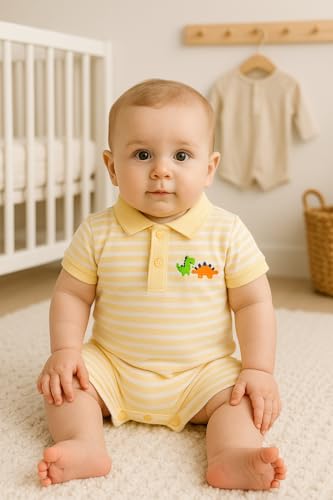 Image of TuddyBuddy 100% Cotton Romper /Jumpsuit /Bodysuit Set for Baby (Pack of 2 Playsuits)