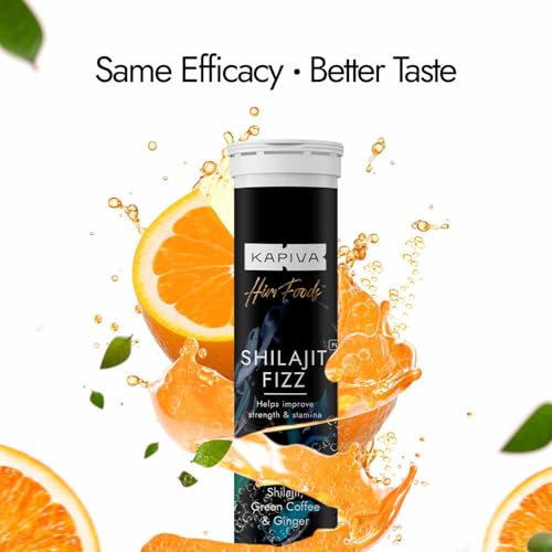 Kapiva Original Himalayan Shilajit Effervescent 20 Tablets | Boost Energy, Endurance & Stamina | Pure Shilajeet Energy Drink