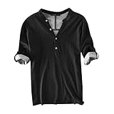 ☆ Manga Tipo: Manga Corta Verano Hombres Fresco y Delgado Collar Transpirable Colgando Teñido Gradiente Remera Algodón Casual Media Manga Camiseta