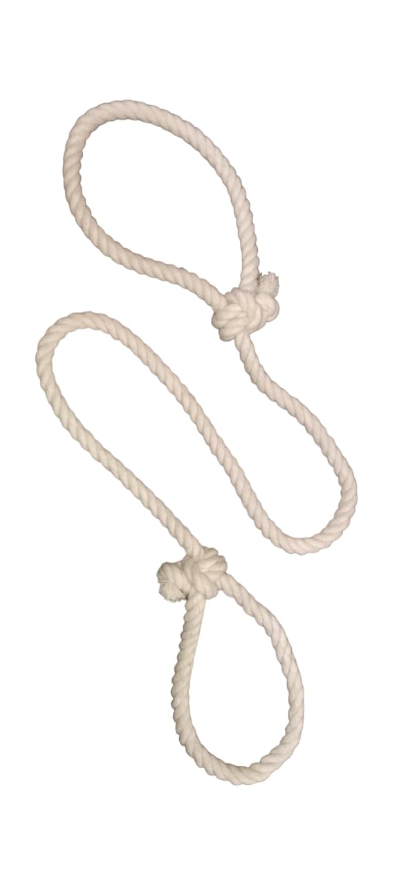 Esselkay Adjustable Cotton Yoga Mat Strap Rope Sling, 1 Feet Diameter, Beige, Pack of 1