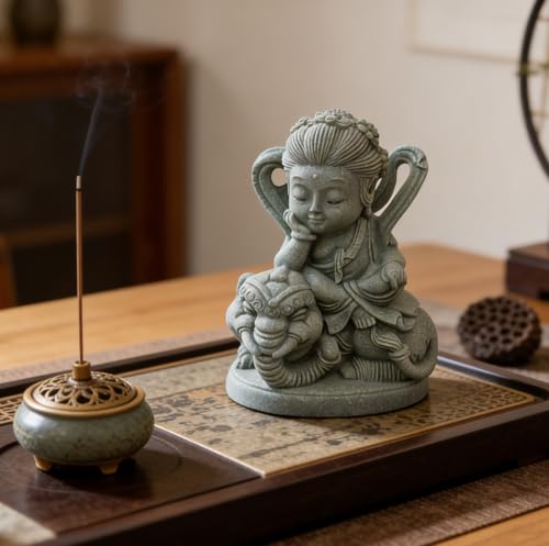 Estatua de Buda de piedra para acuario y decoración zen miniatura 2