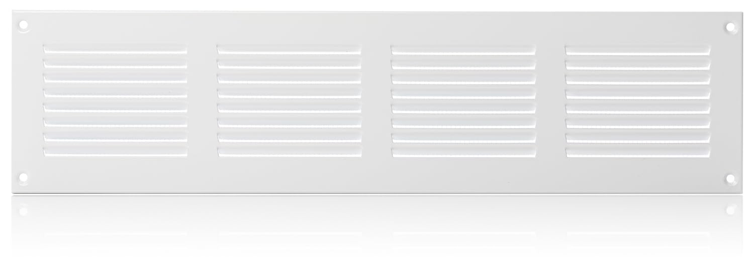 400x100mm / 16x4 inch Anthracite Metal Ventilation Grille with Flyscreen - Air Vent Cover, White, 400x100mm / 16x4' - Image 4