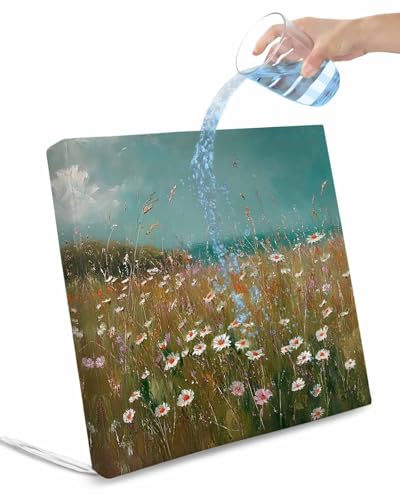 Hokiten Spring Floral Outdoor Cushion Chair Cover Set of 4 - Waterproof Couch Seat Covers, Pastoral Botanical Oil Painting Vintage Patio Furniture Protector Cushions Slipcovers for Sofa/RV, 24