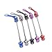 Quick Release Skewer Quick Release Road Bike Bicycle Hub Skewers Lever Aluminum Alloy Mountain Parts for Front 100mm Rear 135mm(Blue)