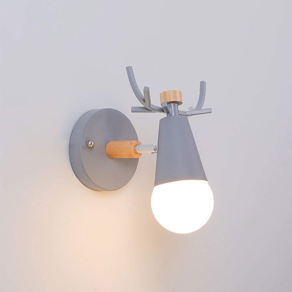 Lampe murale en bois nordique pour chambre d'enfant et chevet cosy