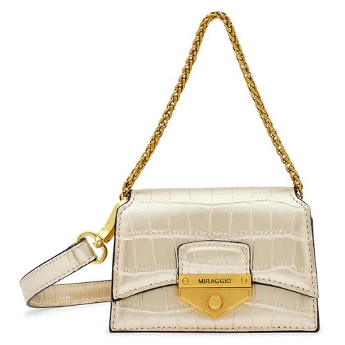 Image of Miraggio Anna Micro Bag for Women | Top Handle Small Crossbody Bag for Women - Gold