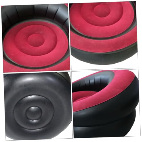 Sofá inflable portátil Mipcase rojo para jardín y camping 3