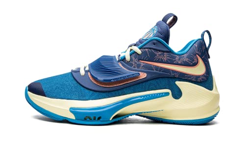 Nike mens Zoom Freak 3 Basketball Trainers Da0694 Shoes, Multi-color/Laser Blue/Crimson, 10