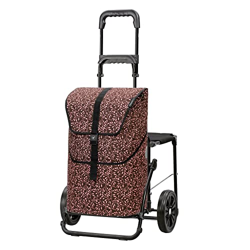 ANDERSEN Einkaufstrolley - Komfort Shopper Imea Rose 46 L robust,Shopping, klappbar, mit Sitz, multifunktional