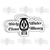 3Pcs Dirty Water Clean Money Sticker Pipefitter Hard Hat Gift for Plumber Utility Worker Dirty Water Clean Money Stickers Wastewater Technicians Plumbing Decal for Laptop Water Bottle Case Cars 3'