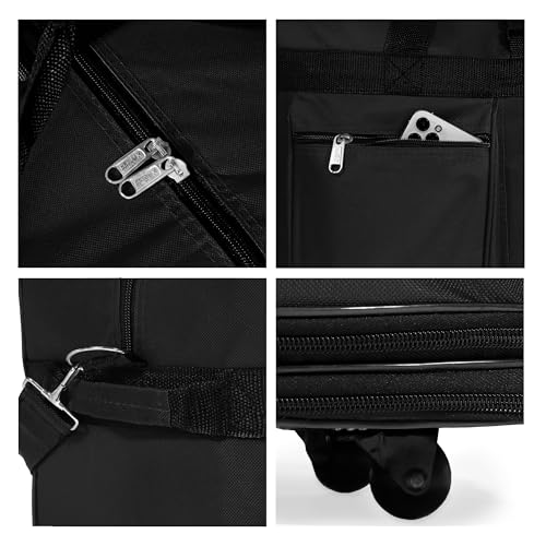 Generic (Pack of 2) 30"" Duffle Bag Expandable Rolling Lightweight Wheeled Spinner Suitcase Luggage for Travel and Storage (Black), Bag30BLK4