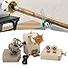 Menolana Fishing Winding Machine Set Fishing Rod Repair Kit Professional Winding and Binding Rod Dryer Rod Building Machine Equipment, Pedal Alloy Stand