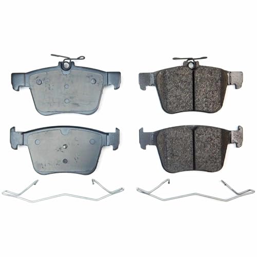 Image of PowerStop Rear Brake Pads For Volkswagen Atlas 2021-25, Atlas Cross Sport 2021-25 - Ceramic Brake Pads With Installation Hardware, 17-2255
