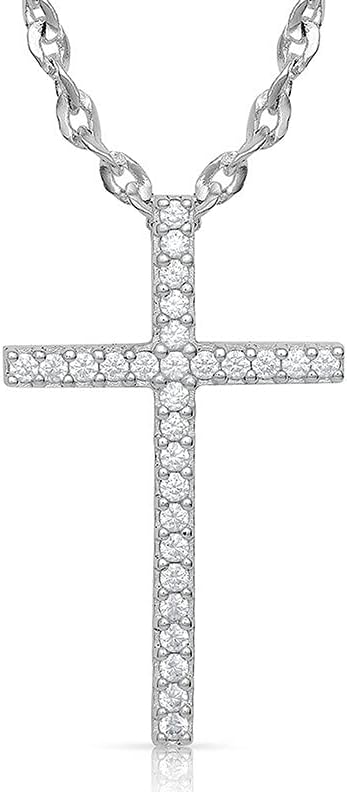 Montana Silversmiths Women's Dazzling In Faith Cross Necklace - NC4832 One Size