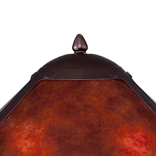 Regency Hill LG031B Capistrano Mission Farmhouse Traditional Standing Floor Lamp 57.5 Inch Tall Rustic Bronze Metal Brown Red Natural Mica Empire Shade thumb #2