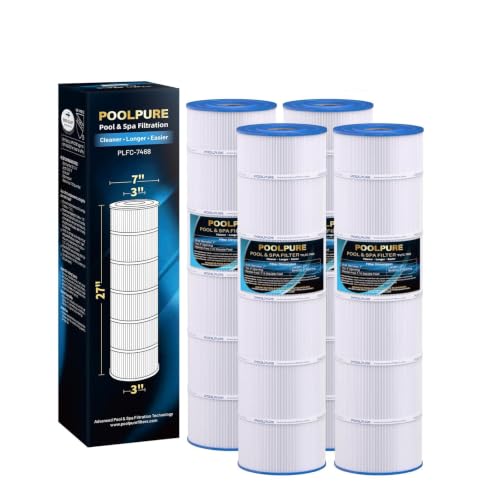 POOLPURE C-7468 Filter Replaces Jandy CL 460 CV460 PJAN115 Ultral-A9 Unicel C-7468 Filbur FC-0810 Excel Filters XLS-705 FC-6410 Aladdin 21501 Baleen AK-60432 4X115 sq.ft Cartridge 4 Pack
