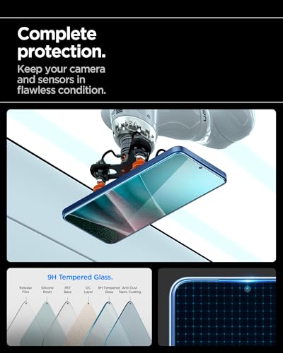 Spigen Tempered Glass Screen Protector [GlasTR EZ Fit] designed for Galaxy S25 | Galaxy S24 [Case Friendly] - 2 Pack