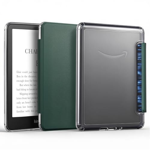 Image of CoBak Detachable Magnetic Case for Kindle Paperwhite (6.8 inch 11th Generation 2021 Released) - Ultra Slim Transparent Clear TPU Back Shell Protective Cover with Auto Wake /Sleep Feature