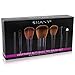 SHANY Studio Quality Auburn Synthetic Bristles Cosmetic Brush Set with Large Kabuki, 7 pc