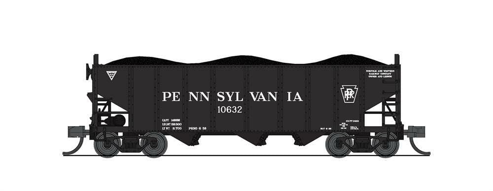 Broadway Limited 7146 N&W H2a Hopper, PRR Lettering, 2-Pack A, N