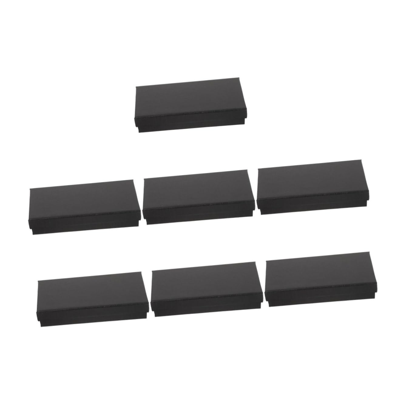 FOMIYES 7pcs Elegant Black Display Case with Sponge Liner for Travel Unisex Wristwatch Holder for Safe Storage and Presentation