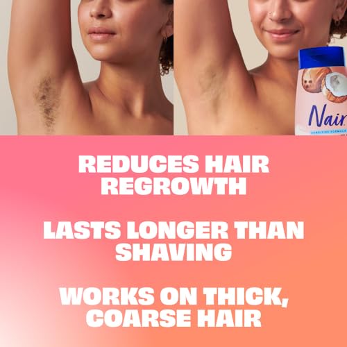 Nair Sensitive Shower Cream Hair Remover With Natural Coconut Oil And Vitamin E, Body Hair Removal Cream For Women thumb #5